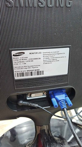 Lote Monitores Samsung 19 Led S19b300 Sin Fuente No Envio Negro (Usado)