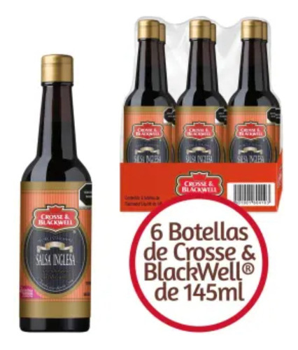 Salsa Inglesa Crosse & Blackwell 6 Pzas De 145 Ml C/u