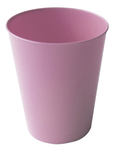 Vaso Plástico Descartable Flexible 250cc X12 Unid - Rosa