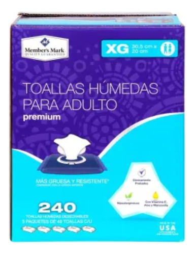 Toallas Húmedas Member's Mark Para Adulto 240 Pzas