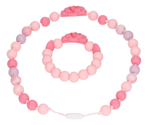Collar Y Pulsera Para Dentición, Diseño De Silicona Con Form