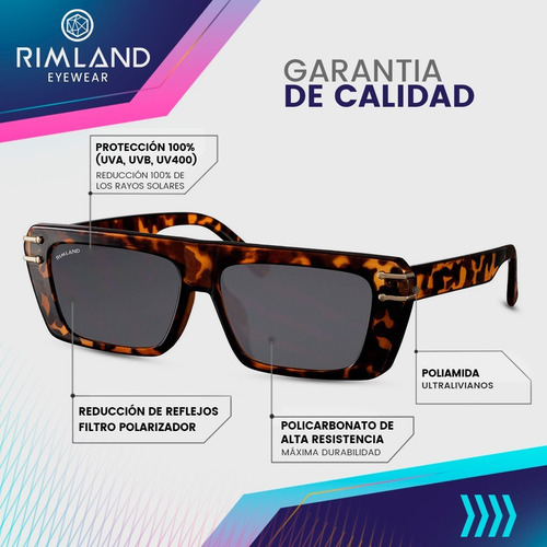 Imagen 5 de 7 de Anteojos Lentes Sol Rimland Praga Carey