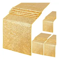Comprar Camino De Mesa Dorado Con Lentejuelas 4 Caminos De Mesa De 3