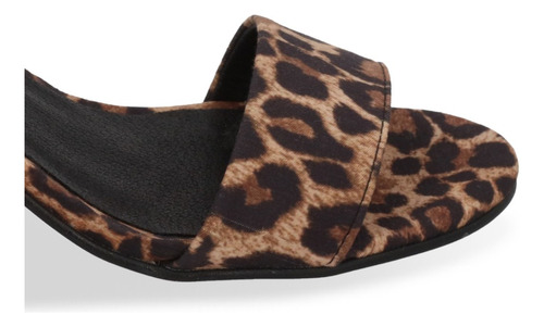 Sandalia Mujer De Tacón Animal Print Con Pulsera 330-81