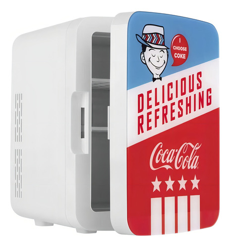 Cooluli® Mini Refrigerador Eléctrico Portátil Coca Cola Dht Color Blanco