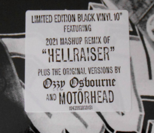 Vinil Ozzy Osbourne Motorhead Hellraiser 2021 Remix 10'' Ltd