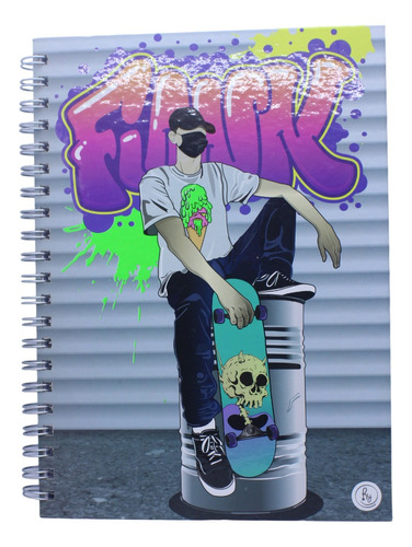 Cuaderno Universitario Ry Fank Big Skate Graffiti Patineta