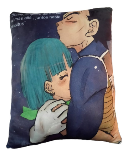 Cojín Vegeta Y Bulma Love Personalizado 25 Cm 