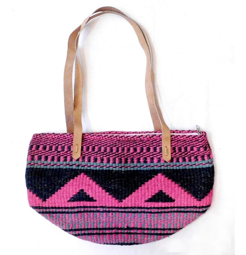 Cartera Kilim De Yute Nueva C/cierre Y Bolsillo Interno