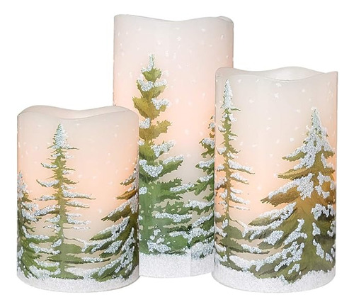 Velas Parpadeantes Sin Green Tree Christmas Deco Con Tempori