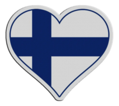 Parche Bandera Corazon Finlandia