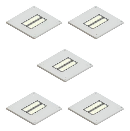 Kit 5 Luminária Led Posto De Combustível 100w 110/220v Ip66