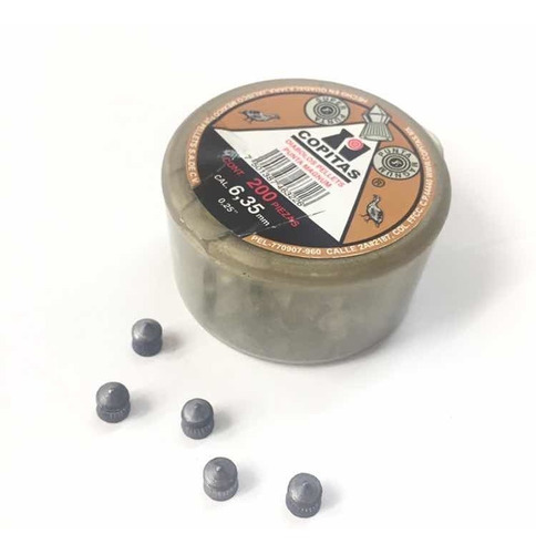 Imagen 2 de 3 de 2 Latas De Diábolos Punta Magnum 6.35 Para Rifle Deportivo