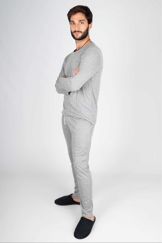 Imagen 4 de 6 de Pijama Unisex Andy Mujer Hombre Mangas Largas Invierno