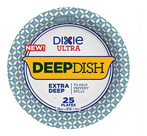 Ultra Deep Dish - Platos Extra Profundos, 28 Oz, 25 Unidades