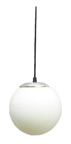 Colgante Globo Vidrio Ø18cm  Simil Opal Satinado Acc. Platil