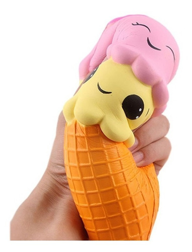 Imagen 2 de 4 de Squishy Cucurucho Helado Apretable Antiestres Fidget 20685
