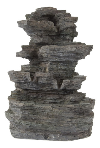 Fuente De Cascada De Mesa Con Rocas En Cascada Y Luces Led -