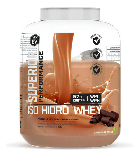 Whey Protein Isolada Hidrolisada 2,4kg Evo Sabor Chocolate