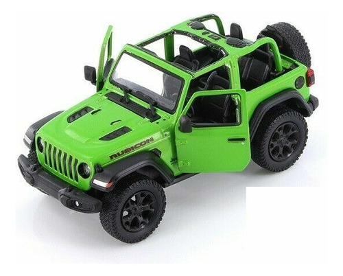 Jeep Rubicon 2018 Sin Techo Escala 1/34 Kinsmart. Verde