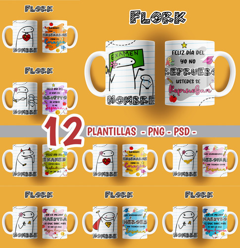 12 Diseños Dia Del Maestro Png Plantillas Tazas Flork
