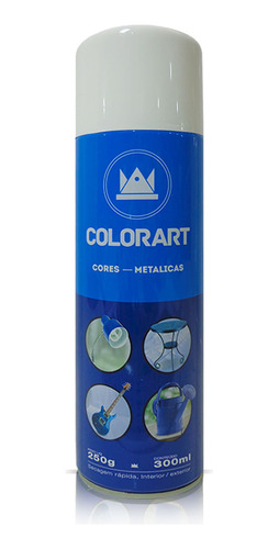 Tinta Spray Metálica Colorart 300ml Azul Amarelo Branco