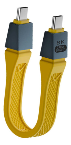 Cabo Usb C Usb C Para Usb C Cabo 80 Gbps 13 Cm 240w Amarelo