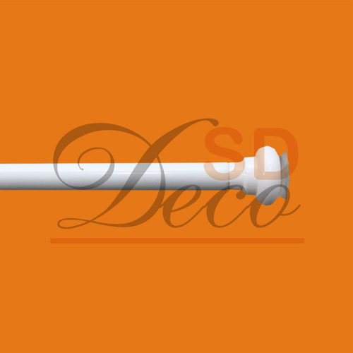 Imagen 2 de 5 de Barral De Baño Extensible Blanco 150 A 260 Cm - Sd Deco