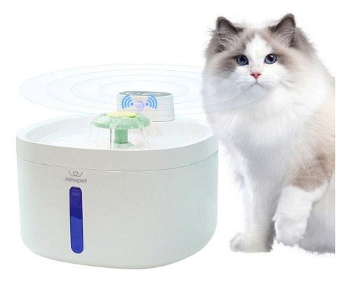 Newpet Sensor Sem Fio Bebedouro Fonte Gato Cão Purifica 2.6l