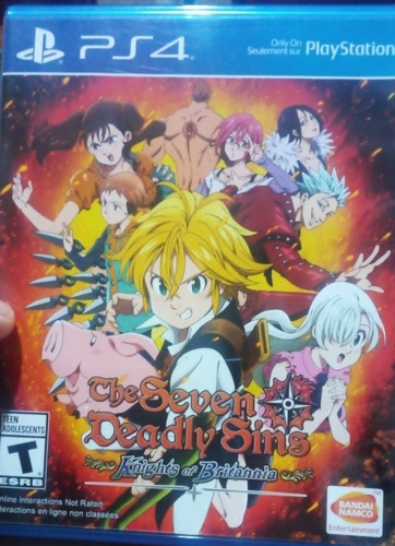 The Seven Deadly Sins Knights Of Britannia Ps4 Físico 