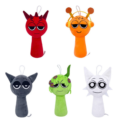 Ch Auriculares Sprunki Plush Rhythm Box, 5 Unidades,
