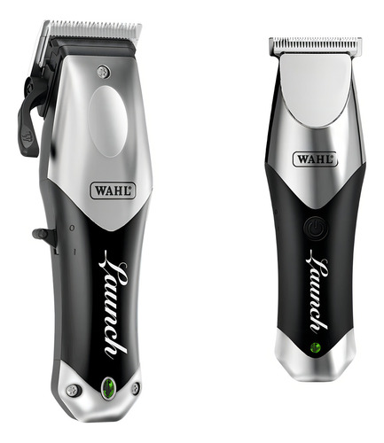 Kit Máquina Launch Clipper Trimmer Cordless 127/220V Cor Prata