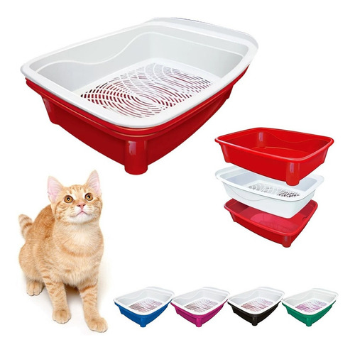 Imagem 1 de 9 de Caixa De Areia Higiênica Para Gatos Furba Classic Plus Média