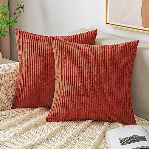 Emema Fundas De Almohada De Terracota Otoñal, Decorativas D