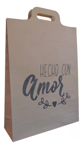 Bolsas Con Frases En Papel Madera (30x40cm) X50u