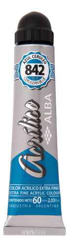 Acrilico Profesional Alba Pomo 60ml Azul Ceruleo 842