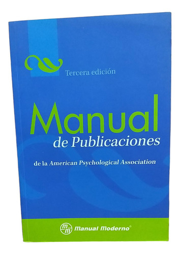 Manual De Publicaciones Apa (3 Ed.)