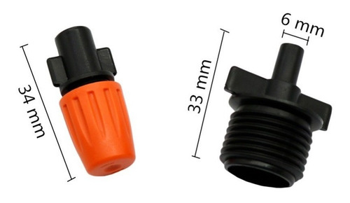 Kit 20 Nebulizador Ajustável Com Tê 1/2 Estufa Irrigação