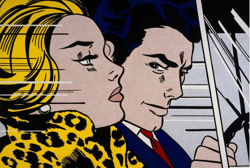 Roy Lichtenstein In The Car 90 X 60 Cm - Lienzo Canvas