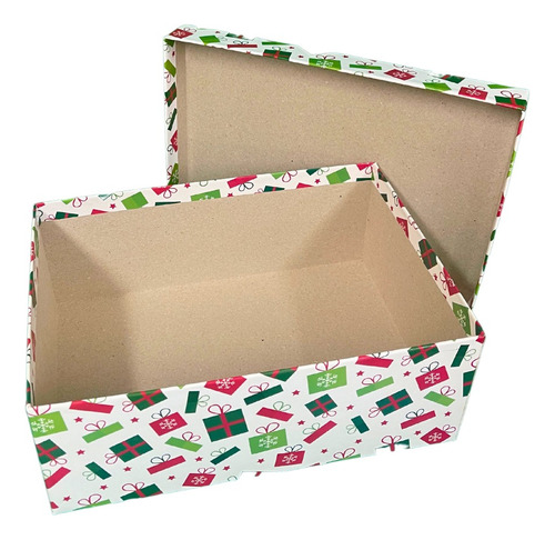 Caja Regalo Navidad Rígida Resistente Paq 4 Pza 29x20x11 Cm