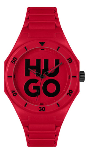 Relógio Hugo Masculino Silicone Vermelho 1530328