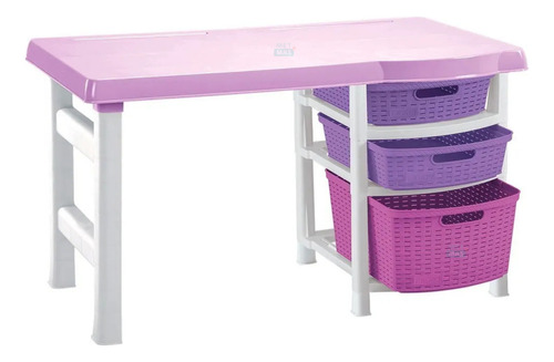 Escritorio Infantil Plastico 3 Cajones Rimax - Para Niños !!
