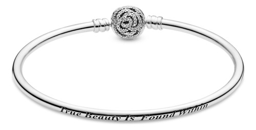 Pulsera Bella Y La Bestia Con Kit De Regalo Plateado 1 Cm 16 Cm