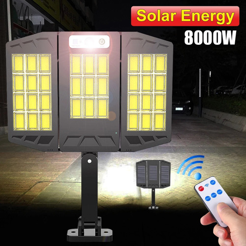 8000w 648cob Luz De Pared Llevada Solar Al Aire Libre Con Co