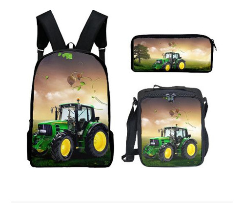 Conjunto De Tres Piezas Con Estampado De Tractor