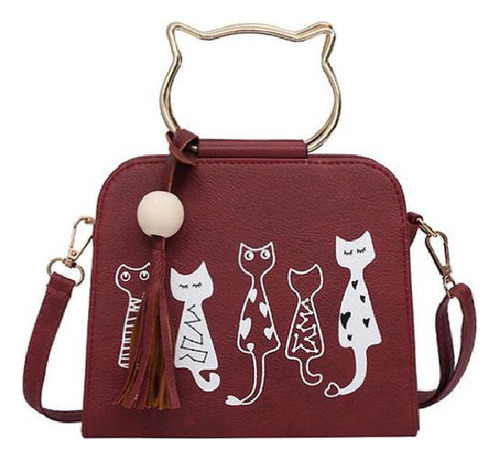 Bolso Tipo Bandolera Con Forma De Animal, Diseño De Gato Y C