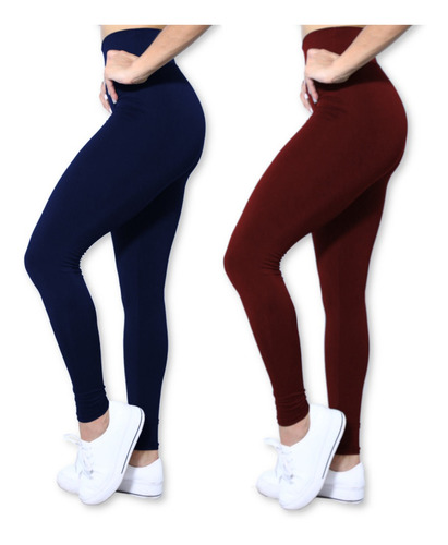 Imagem 1 de 6 de Kit 2 Calças Leggings Heide Ribeiro Basic Suplex Liquidação