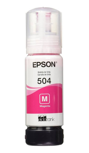 Botella De Tinta Epson T504, Magenta, Contenido 70ml