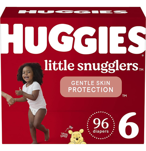 Huggies Little Snugglers Pañales Tamaño 6, 96 Unidades