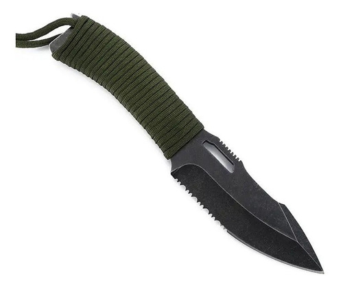 Cuchillo De Caza Pesca Supervivencia Mango Cuerda Paracord